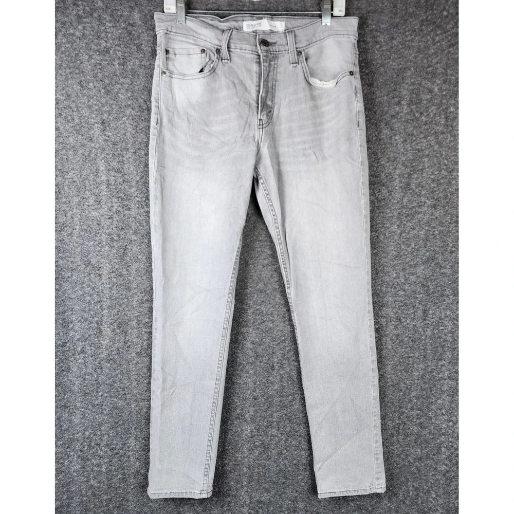Signature by Levi Strauss & Co. Jeans Mens 32x30 S37 Slim Grey Stretch EUC